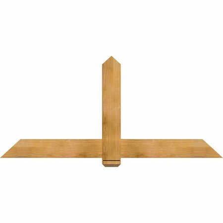 Ekena Millwork Eugene Rough Sawn Timber Gable Bracket, Western Red Cedar, 72"W x 33"H x 2"D x 6"F, 11/12 Pitch GBW072X33X0206EUG00RWR